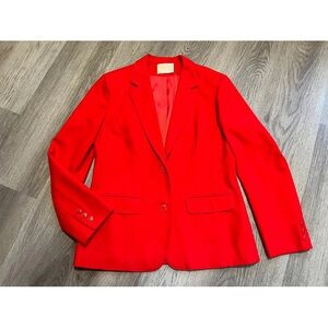 Pendelton Womens Red Wool Blazer Sz. M? Lined Single Breasted Jacket Made in USA